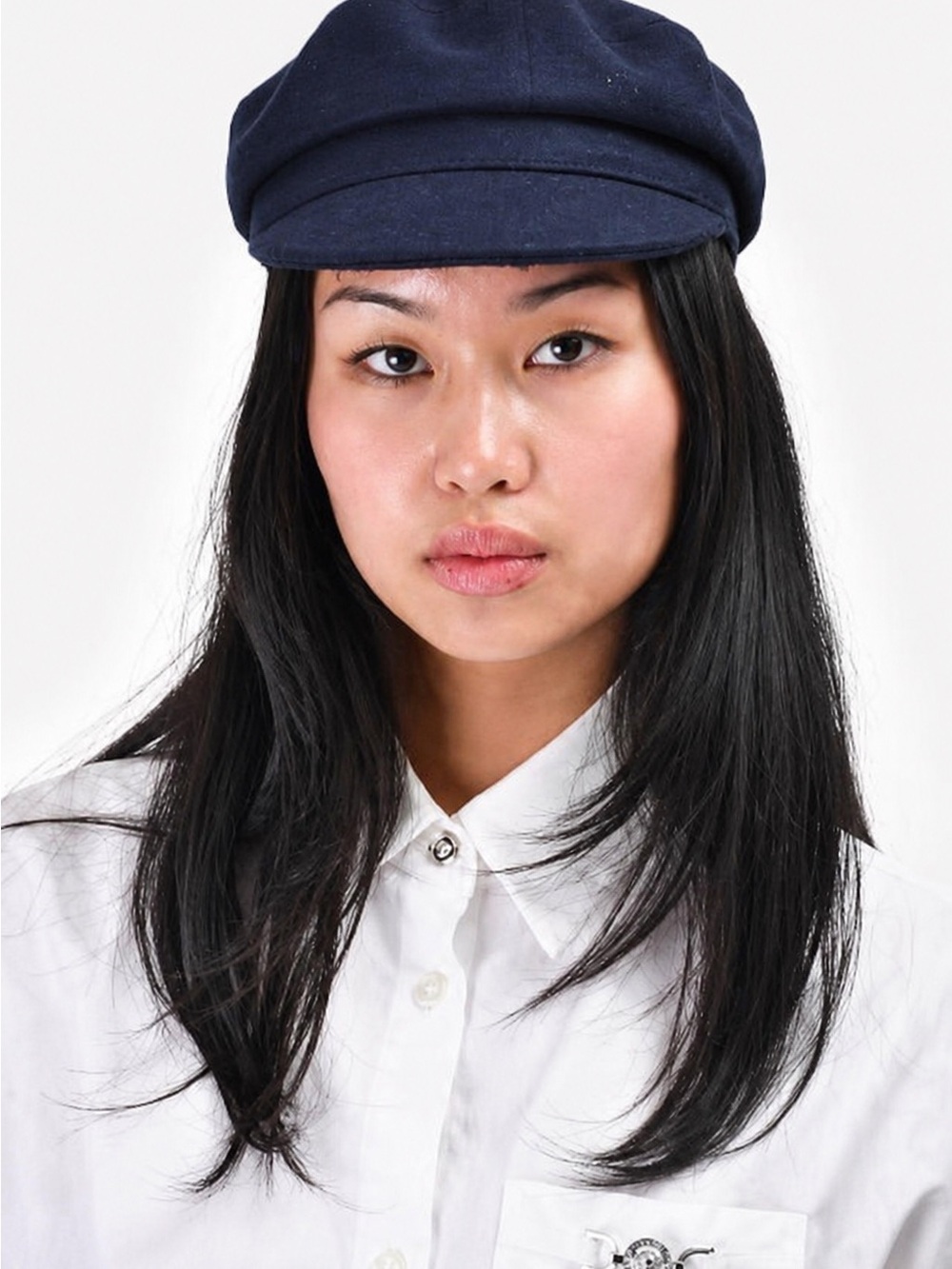 Isabel Marant “Evie” Baker Boy Cap - Navy - Wool/Cashmere Blend
